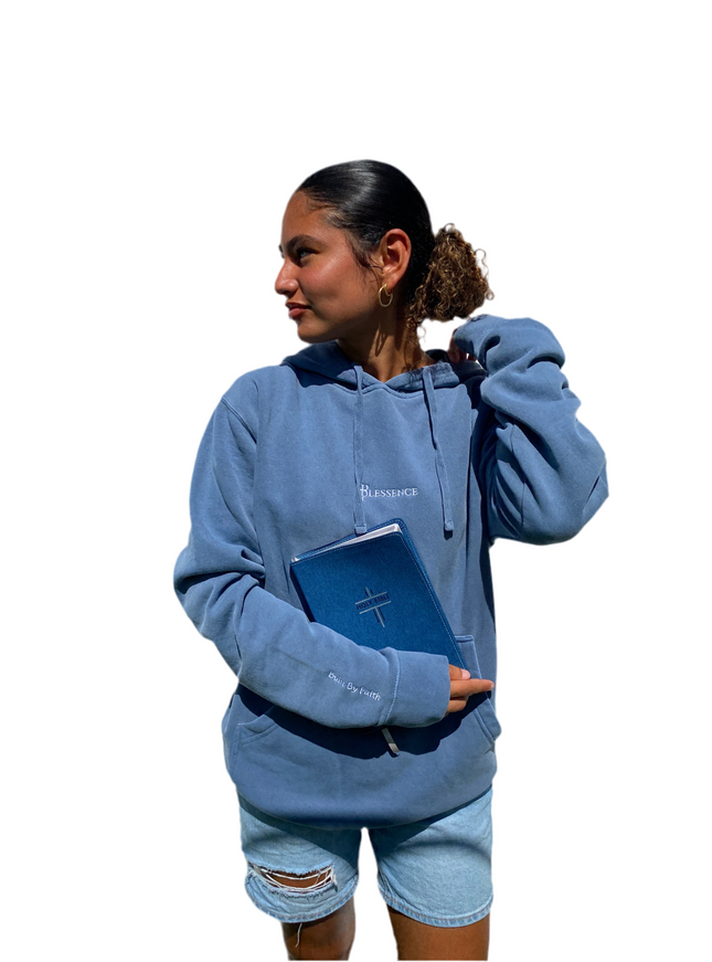 Blessence Hoodie "Built By Faith" On sleeve